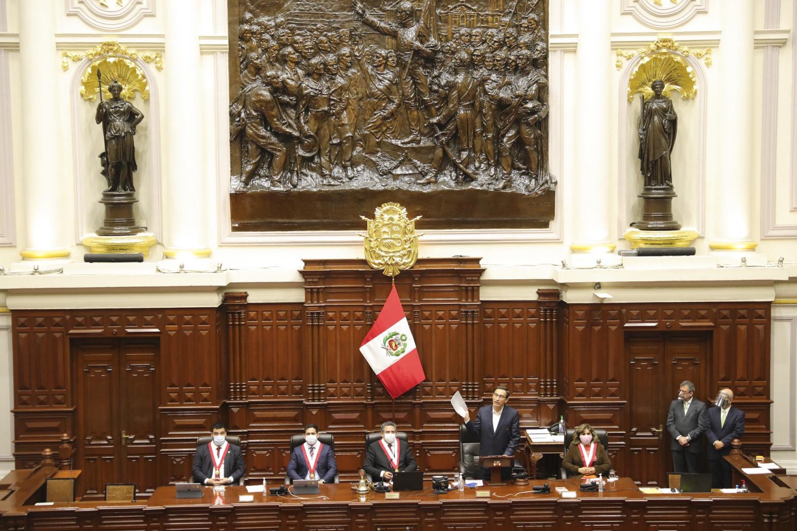 PLENO. El Congreso debate si procede o no la vacancia presidencial.