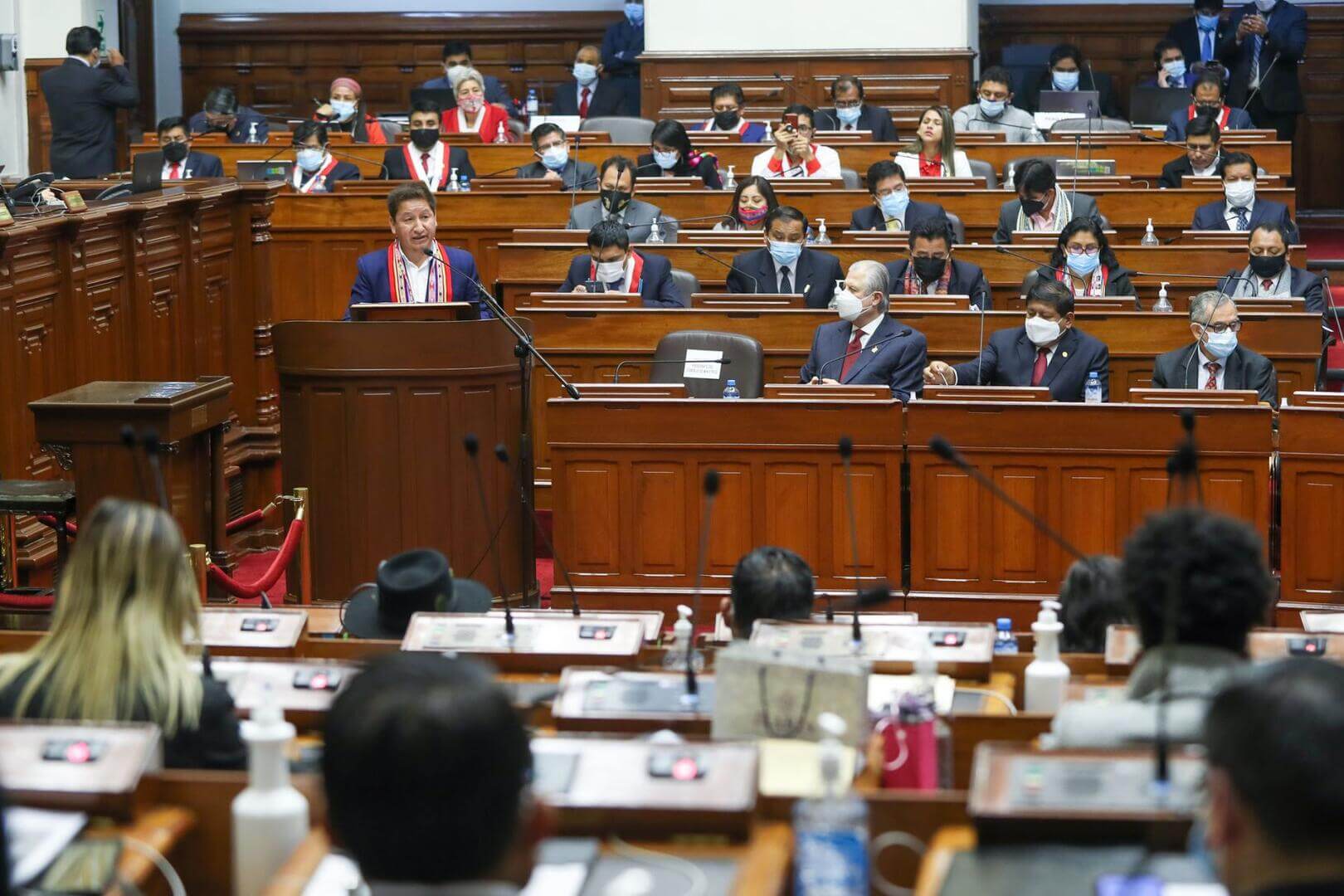 VOTACIÓN. Bellido expuso durante más de tres horas la política general del gobierno y se concentró en 12 ejes temáticos.