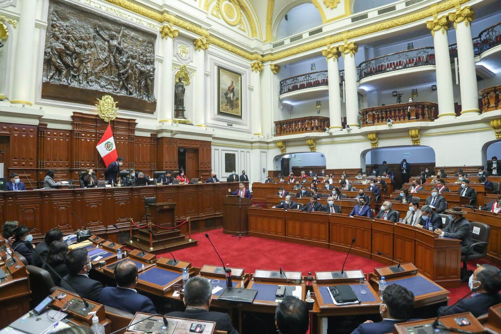CONGRESO. Presentación del primer ministro, Guido Bellido, para solicitar el voto de confianza para el gabinete.