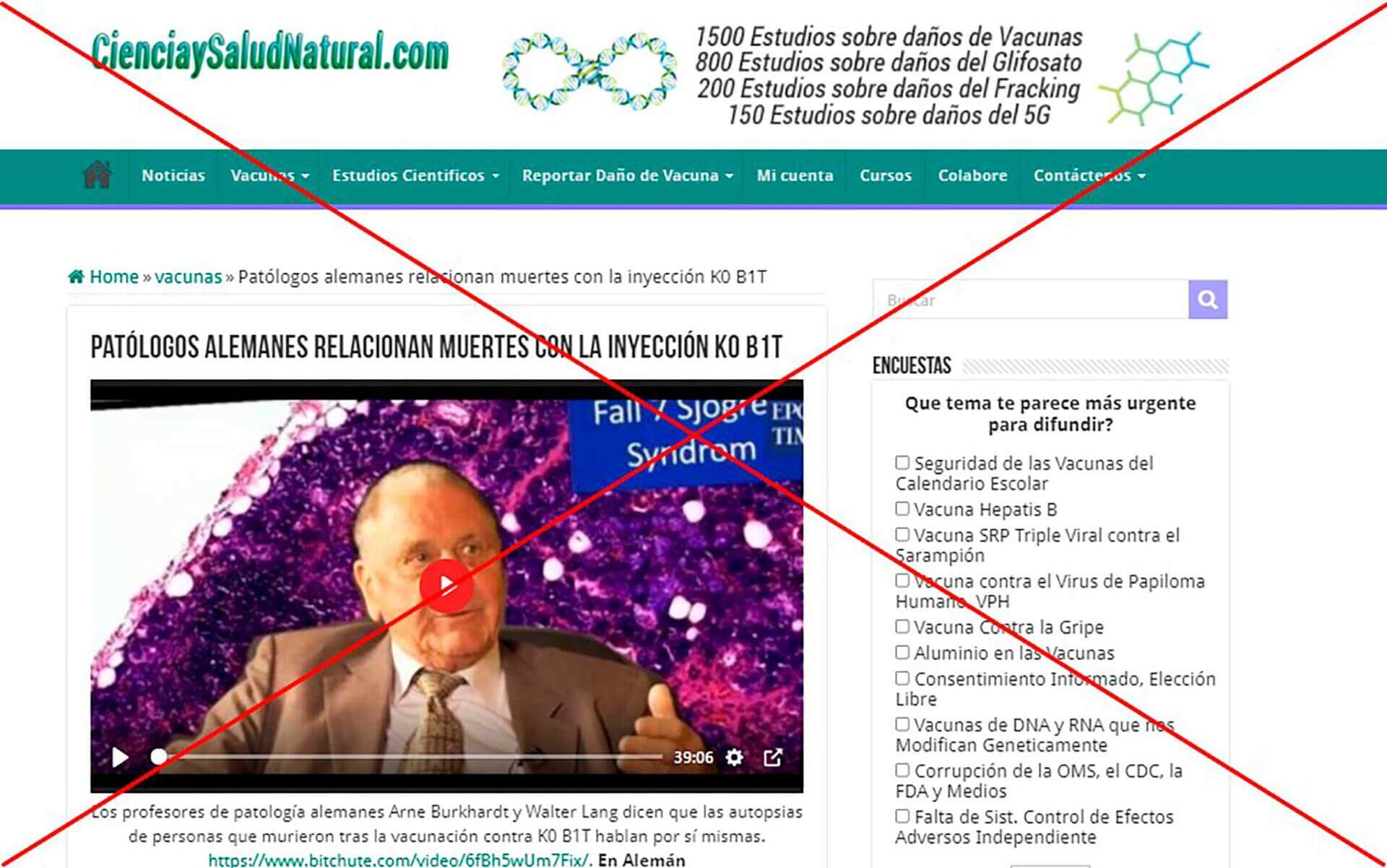 Contenido que circula en redes sociales. 