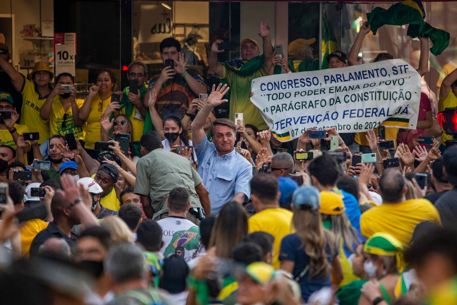 BRASIL. El presidente de Brasil, Jair Bolsonaro, durante las celebraciones del Día de la Independencia en Sao Paulo en septiembre