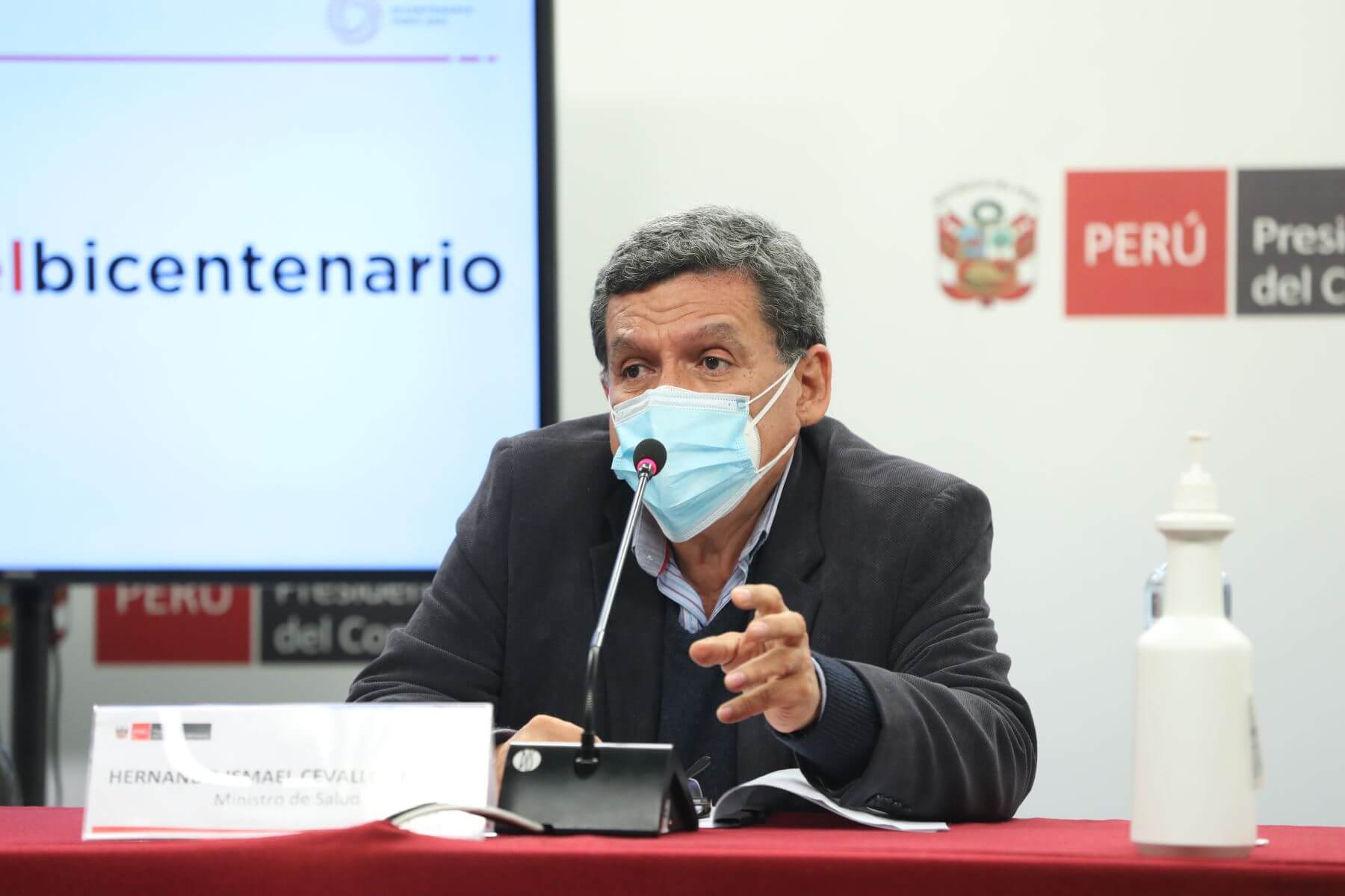 DATO. El ministro de salud hizo esta afirmación durante una entrevista.