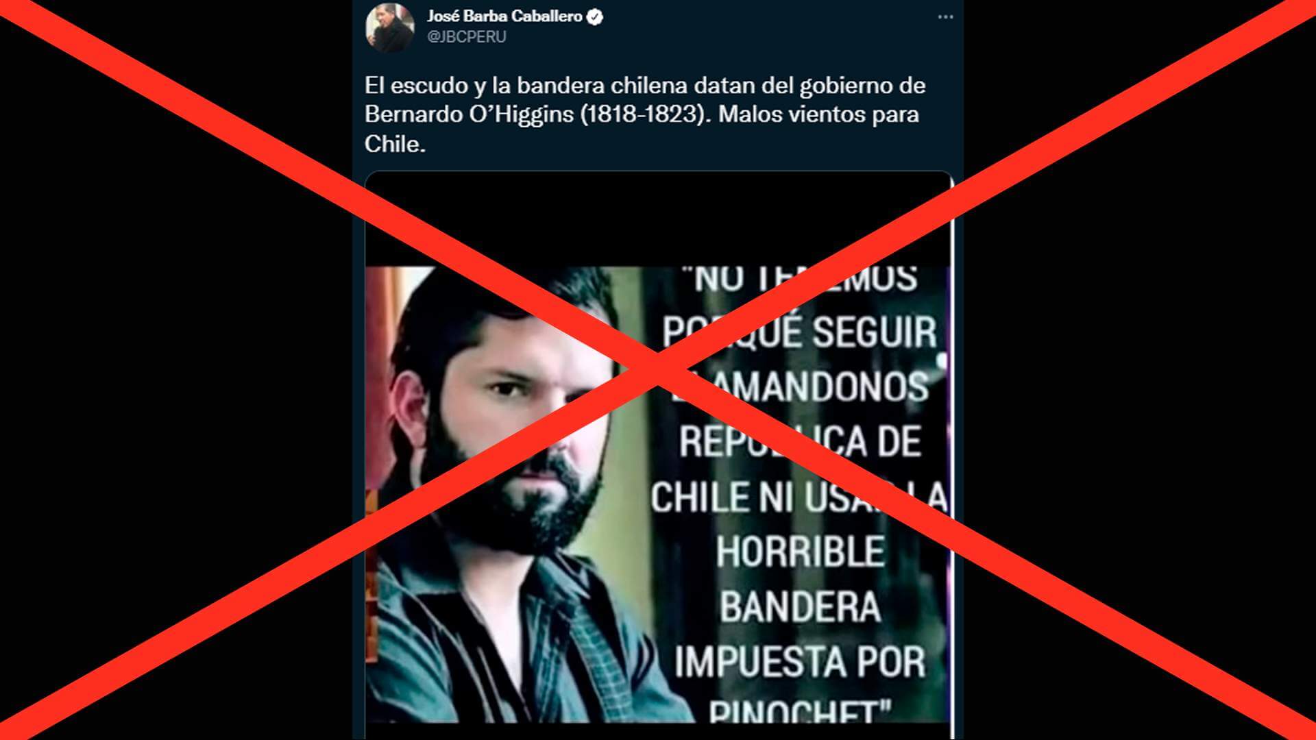 Es falsa la frase atribuida al presidente de Chile sobre que su bandera fue impuesta por Pinochet 