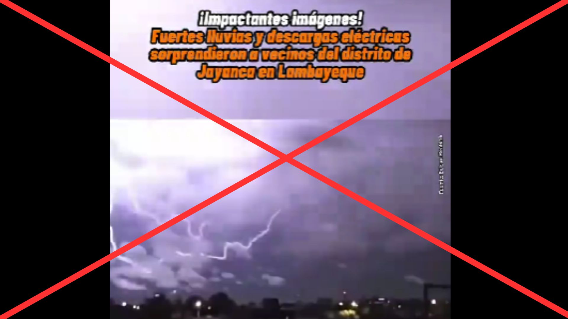 Video alerta de tormenta eléctrica como si fuera de Lambayeque, pero ocurrió en Argentina