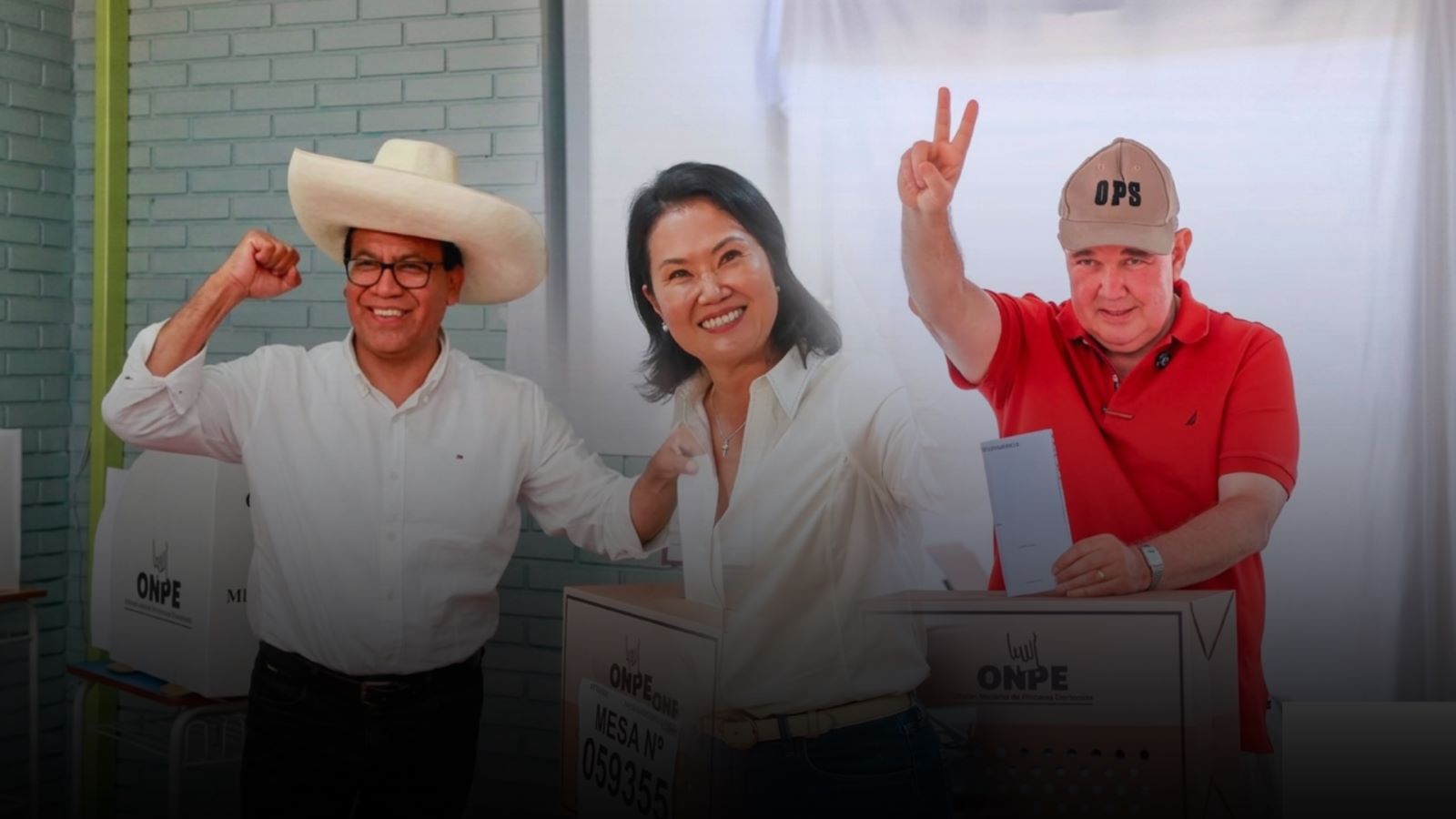 INVESTIGADOS. Keiko Fujimori pasa a segunda vuelta. Aún no se define si la acompaña Roberto Sánchez o Rafael López Aliaga.