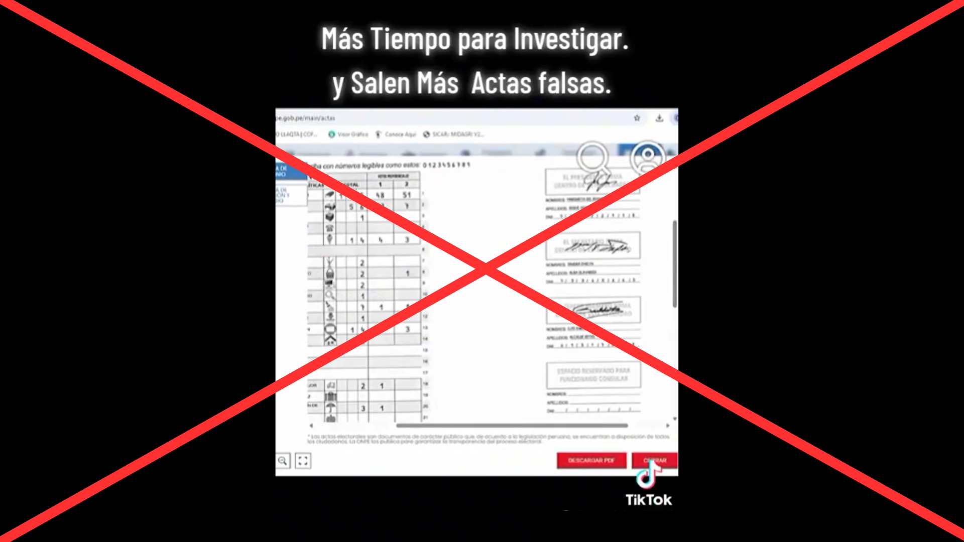 Es falsa la versión de video que muestra una supuesta acta electoral falsa en una mesa de Nueva Jersey