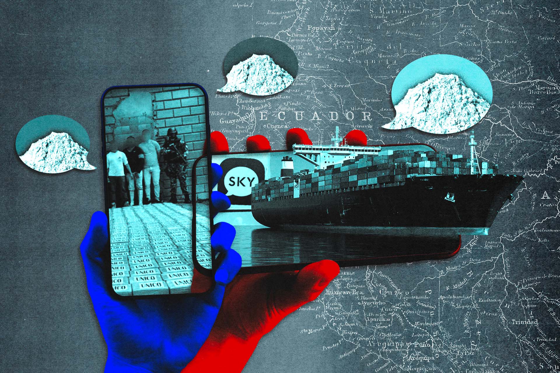 COMUNICACIÓN. Durante años, los criminales utilizaron la aplicación Sky ECC para coordinar envíos de toneladas de droga desde Ecuador hacia Europa.