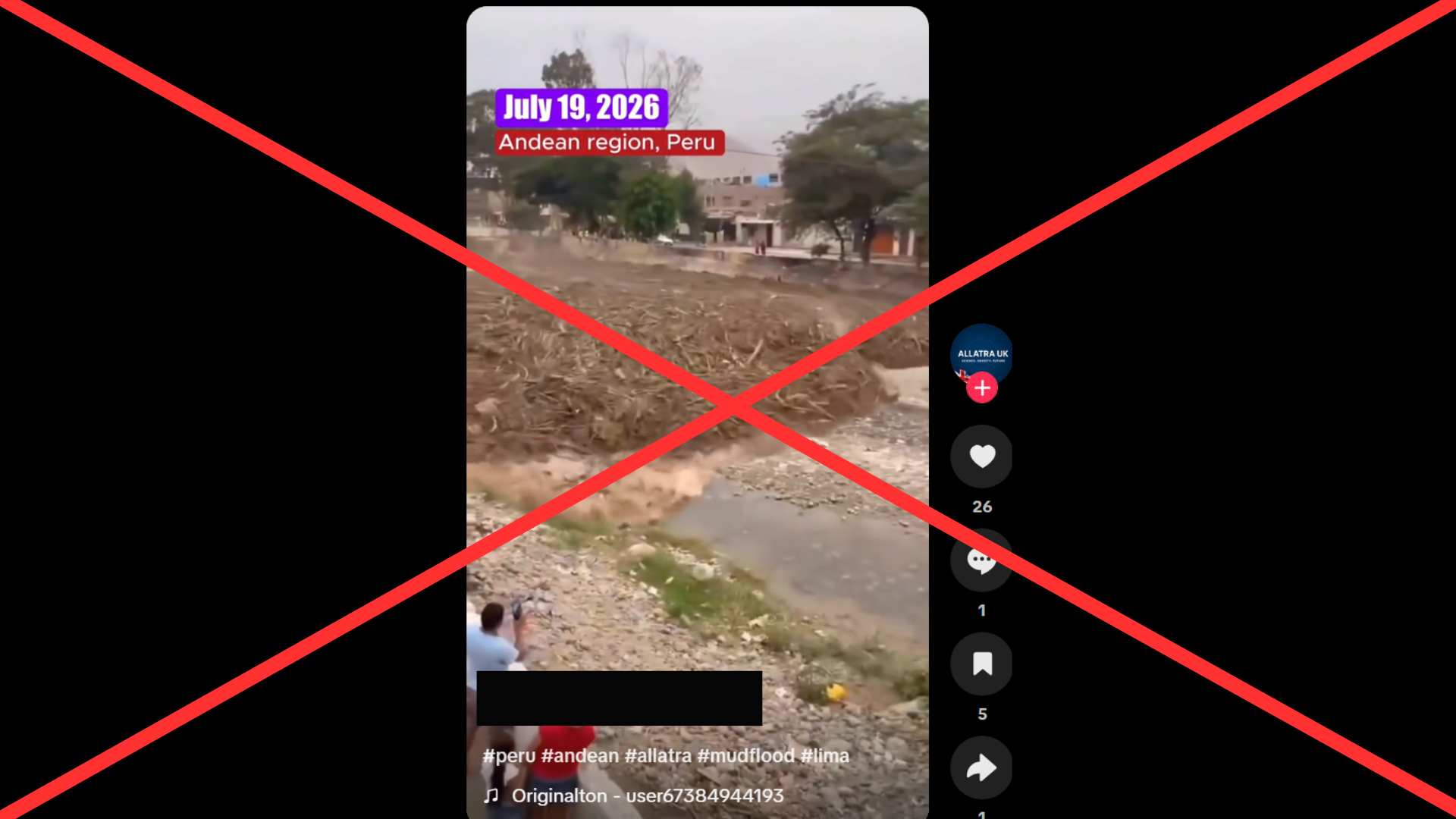 Video de supuestos huaicos en zonas urbanas de Perú no es actual: ocurrió en Nasca hace más de un año 