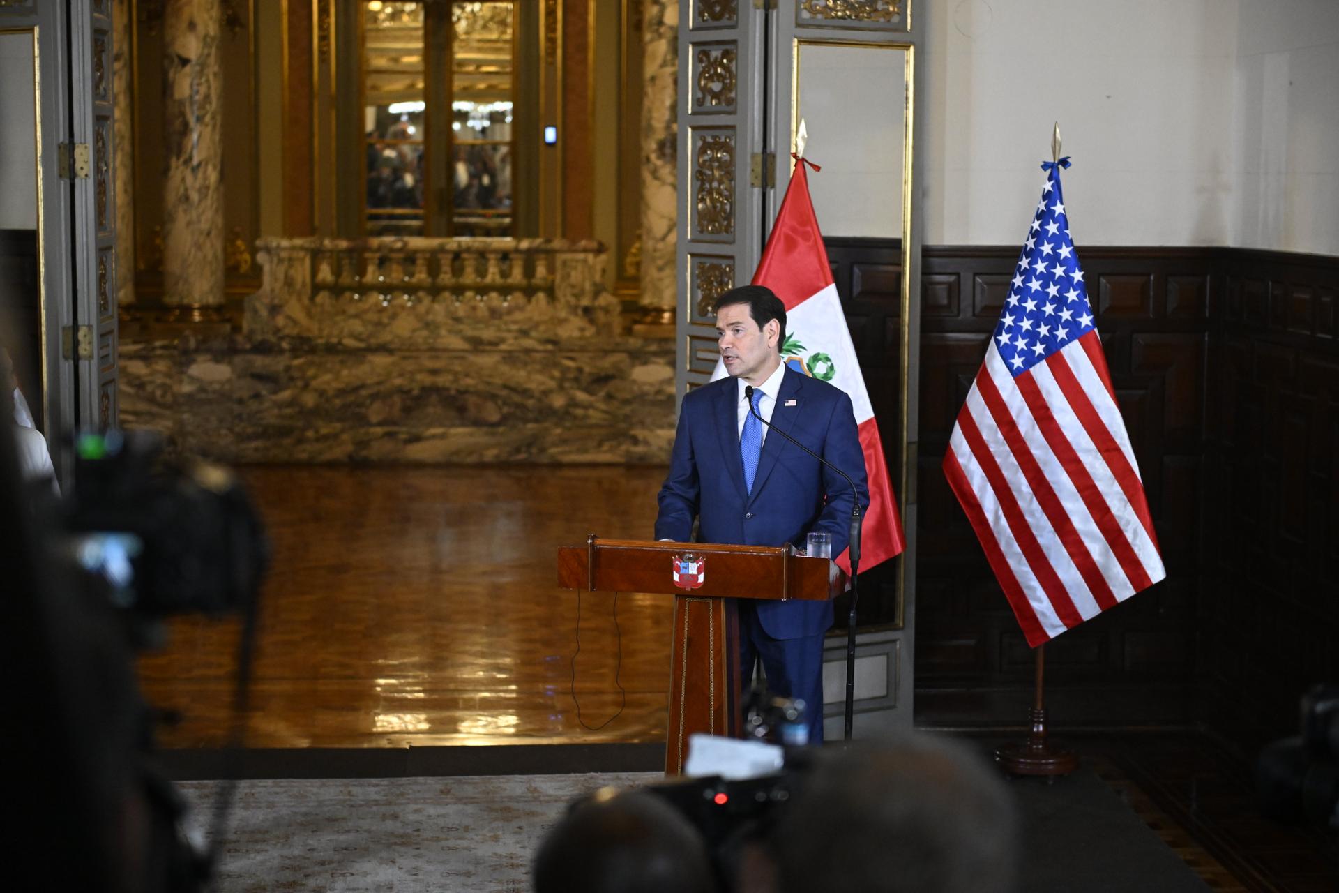 AVANCES. En su última visita al Perú, en setiembre, el secretario de Estado norteamericano, Marco Rubio, anunció avances en la implementación del memorándum de entendimiento sobre minerales críticos y tierras raras entre ambos países.