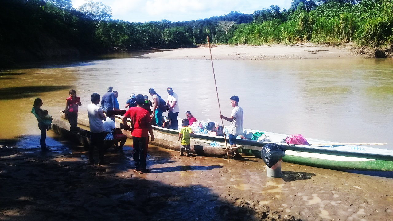 Humanitarian aid being provided after the Villano River flooded