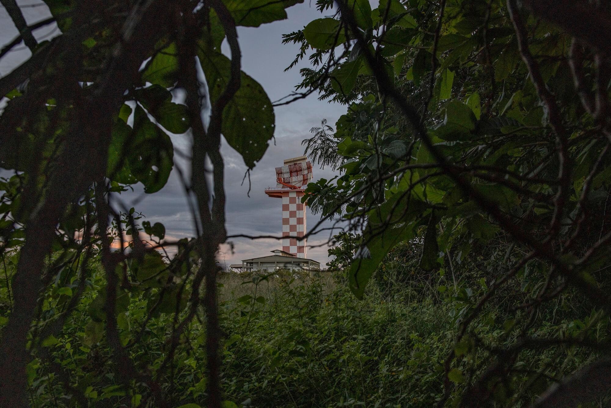 Un radar militar en Boa Vista, Brasil