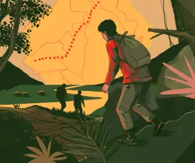CAMINO. Comunidades asháninkas identificaron una de las rutas de mayor tránsito de mochileros para el traslado de droga en la selva central.