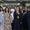 PERSONAJES. Al centro, viceministra Erika Valdivieso y ministra María Seminario en una actividad de la nueva gestión del Ministerio de la Mujer y Poblaciones Vulnerables.