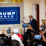 DERROTA. En la madrugada del 4 de noviembre, Trump habló de fraude electoral sin aportar prueba alguna.
