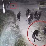 REPRESIÓN. El video de las cámaras de seguridad de la petrolera muestra cómo la policía usó sus armas frente a la protesta indígena. 