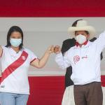 RECTA FINAL. Pedro Castillo, de Perú Libre, y Keiko Fujimori, de Fuerza Popular debaten en Arequipa.