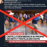 Es falsa la imagen de la supuesta celebración masiva del presidente Pedro Castillo en Cajamarca