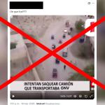 Este video no muestra el saqueo de un camión que transporta GNV: es el intento de asalto a un camión que transportaba pollos en el 2020.