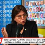 ENTREVISTA. Delia Espinoza presentó una demanda de amparo contra el JNE tras no poder votar el 12 de abril.
