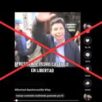 Circula una versión en video acerca de que el expresidente Castillo fue excarcelado. Sin embargo, esto no es cierto. 