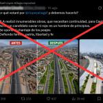 La imagen difundida por Rafael López Aliaga sobre supuesto estado del bypass Las Torres no es real: fue alterada con IA
