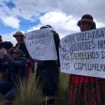 PROTESTA. La comunidad campesina Fuerabamba exige la liberación de su presidente y asesores legales, como requisito previo al diálogo con el Gobierno peruano.