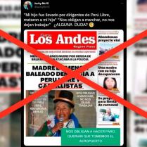 Es falsa la portada de periódico en el que mujer de Puno denuncia a dirigentes por muerte de su hijo en protestas