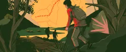 CAMINO. Comunidades asháninkas identificaron una de las rutas de mayor tránsito de mochileros para el traslado de droga en la selva central.