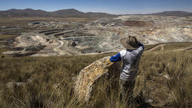 Pozo de oxidación del proyecto minero Antapaccay perteneciente al grupo Glencore