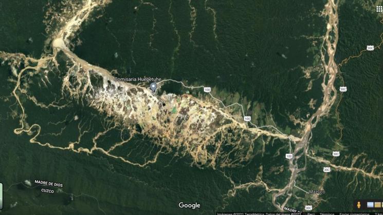 AUTORIZADA. Huepetuhe es parte del corredor minero de Madre de Dios, donde sí está permitida la minería artesanal. 