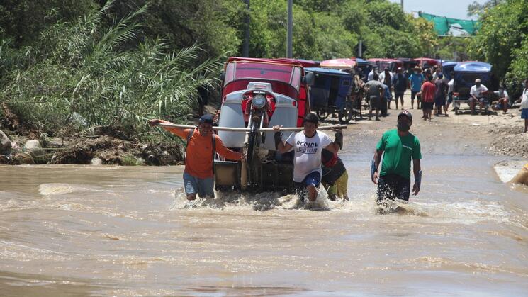 IMPACTO. Las lluvias en Piura han activado varias quebradas de la sierra, y la población teme un posible desborde del río. 