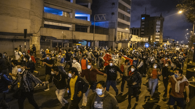 PROTESTAS. En noviembre del año pasado, la capital peruana fue escenario de diversas marchas contra el régimen de Manuel Merino.