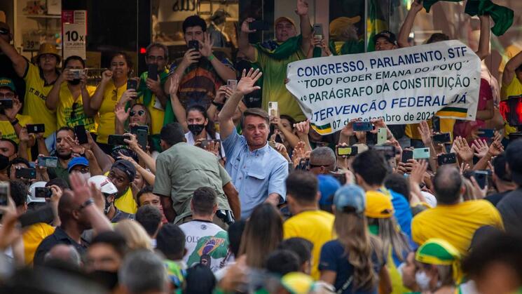 BRASIL. El presidente de Brasil, Jair Bolsonaro, durante las celebraciones del Día de la Independencia en Sao Paulo en septiembre