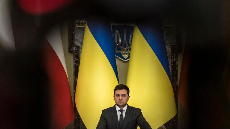 APOYO. El pasado miércoles, Zelenski ofreció una conferencia de prensa en la que pidió "garantías de seguridad" en favor de Ucrania.