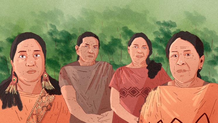 LUCHADORAS. Cuatro mujeres de la selva central superaron el machismo y la violencia terrorista para formar organizaciones en defensa de los derechos de la mujer indígena.