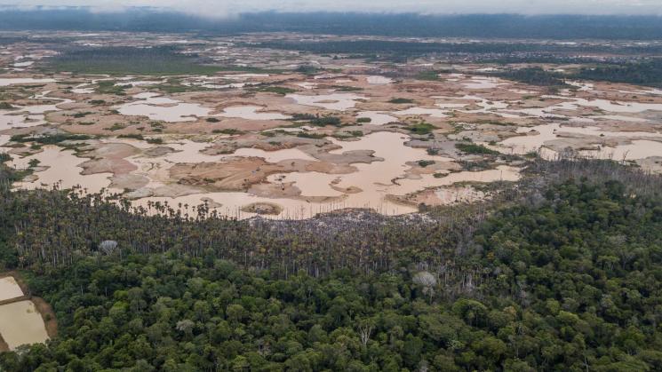 LA PAMPA.  Perú es uno de los mayores productores de oro del mundo de origen ilegal, como el que procede de La Pampa, en Madre de Dios.