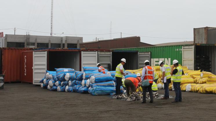 CARGAS. Personal de Aduanas intervino toneladas de aletas de tiburón entre fines del 2018 e inicios del 2019.