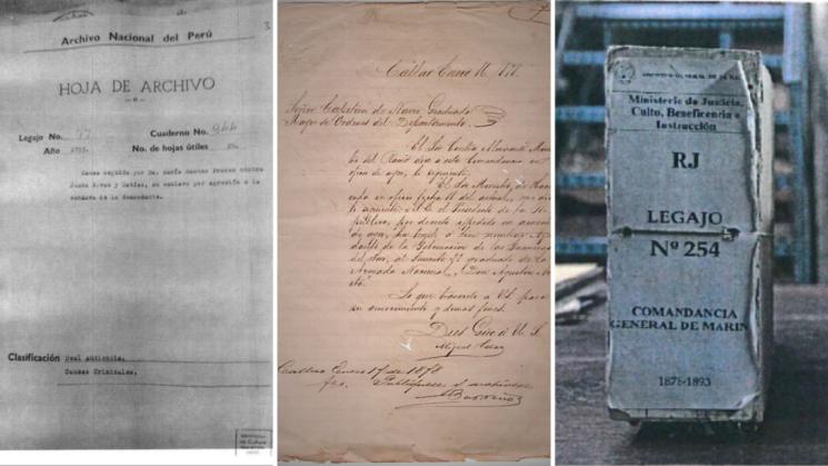 PÉRDIDAS. Capturas de documentos objeto de alertas virtuales de bienes sustraídos publicadas por el Ministerio de Cultura. Al centro, el documento de Grau.