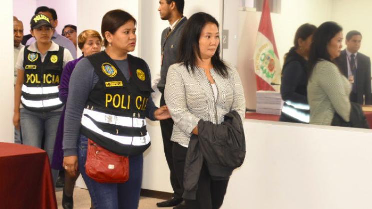 DETENIDA. Keiko Fujimori fue detenida esta mañana como presunta jefa de una organización criminal constituida al interior del partido político Fuerza Popular.