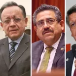 José Luna Galvez (Podemos), Edgard Alarcón (UPP), Manuel Merino (Acción Popular) y César Acuña (Alianza para el Progreso).