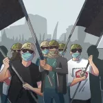 PROTESTANTES. Los coletivos de militares en retiro han asumido un papel de liderazgo en las últimas movilizaciones contra Pedro Castillo.