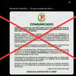 Es falso el supuesto comunicado en el que la bancada de diputados de Juntos por el Perú felicita a Keiko Fujimori como presidenta electa