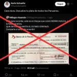 Es falsa la imagen difundida por Karla Schaefer sobre un supuesto cheque a favor de Indira Huilca: fue creada con IA