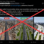 La imagen difundida por Rafael López Aliaga sobre supuesto estado del bypass Las Torres no es real: fue alterada con IA