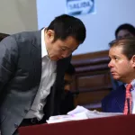SUSPENDIDO. Los parlamentarios Kenji Fujimori, Guillermo Bocangel y Bienvenido Ramírez se abstuvieron de votar a favor de la vacancia del expresidente Kuczynski.