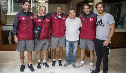 FÚTBOL. Napoleón Vigo (de polo blanco) fue gerente deportivo del UTC de Cajamarca mientras Joaquín y Osías Ramírez eran integrantes de directorio. 