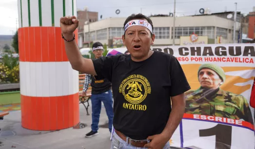 SENTENCIADOS. Además del virtual congresista por Huancavelica, Posemoscrowte Chagua (en la foto), otros dos legisladores electos por Junín y Tacna cumplieron penas por participar en el 'Andahuaylazo'.