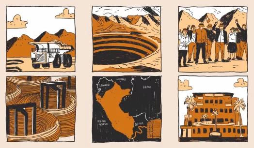 PRODUCCIÓN. Por cada tonelada de tierras y rocas que se remueven se obtiene 1% de cobre.