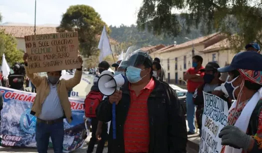 PROTESTAS. Trabajadores de Belmond Hotels salieron a las calles en varias ocasiones para denunciar que la empresa impulsaba despidos. 