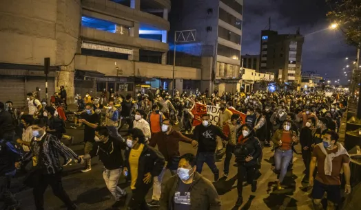 PROTESTAS. En noviembre del año pasado, la capital peruana fue escenario de diversas marchas contra el régimen de Manuel Merino.